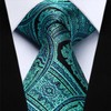 HISDERN Floral Paisley Wedding Tie Handkerchief Men's Necktie & Pocket