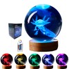 axolotl lamp,3.15 inch 3D K9 Crystal Ball Axolotl Night Light