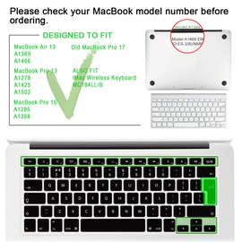 MMDW Spanish Silicone Keyboard Cover Skin for MacBook Pro 13" 15" 17" (2015 or Older Version),for MacBook Air 13" A1369/A1466,for iMac Older Wireless Keyboard (EU/ESP Versions),Gradient Bule