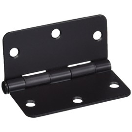 Deltana S35R410B Residential Thickness Steel 3 1/2-Inch x 3 1/2-Inch x 1/4-Inch Radius Hinge