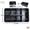 Enjoy Organizer- Commercial Large Portable Caddy Stackable Carry Caddy, Black,