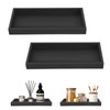 2 Pcs Bathroom Tray Small Tray Vanity Tray Black Tray