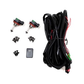 UFRAME Fits 2018 2019 2020 Toyota Sienna BASE/L/LE/SE/XLE/LIMITED Fog light Kit w/Gray Bezels/Wiring/Switch/Halogen/Bulbs