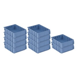 PROREGAL Economy Set 10 x Shelf Boxes 300 BN with Label and Protective Cover H x W x D 9 x 23.4 x 30 cm 4.4 Litres Storage Box Assortment Box Small Parts Box