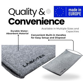 LABA-TEX Water-Activated Flood Barrier - No Sand Required, Efficient Solution for Quick Flood Protection (3 Pieces, 50 x 25 cm, 5 L) - Reliable Protection for Doors, Basements and Windows