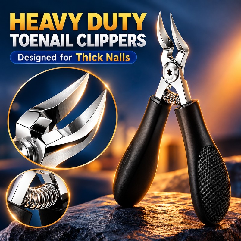 Heavy Duty Toenail Clippers for Seniors Thick Nails – 9-Piece