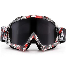 SPOSUNE Gafas de Motocross para Hombre, Mujer y Niños con Protección UV400, Antiarañazos, Acolchadas y Ajustables a Todos los Cascos de Motocicleta