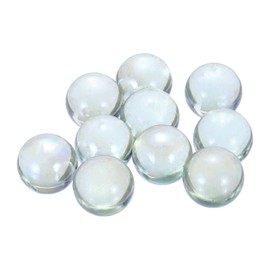 sourcing map Acrylic Beads,10pcs Round Acrylic Gemstone Clear 0.46lbs (0.98") Acrylic Marbles Pebbles for Vase Fillers Aquarium Decor DIY Craft