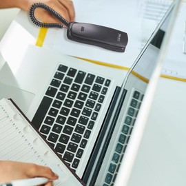 Select Sound | Teléfono Alámbrico De Oficina con Identificador De Llamadas, Reloj, Alarma, Luz de Pantalla para Mejor Vista