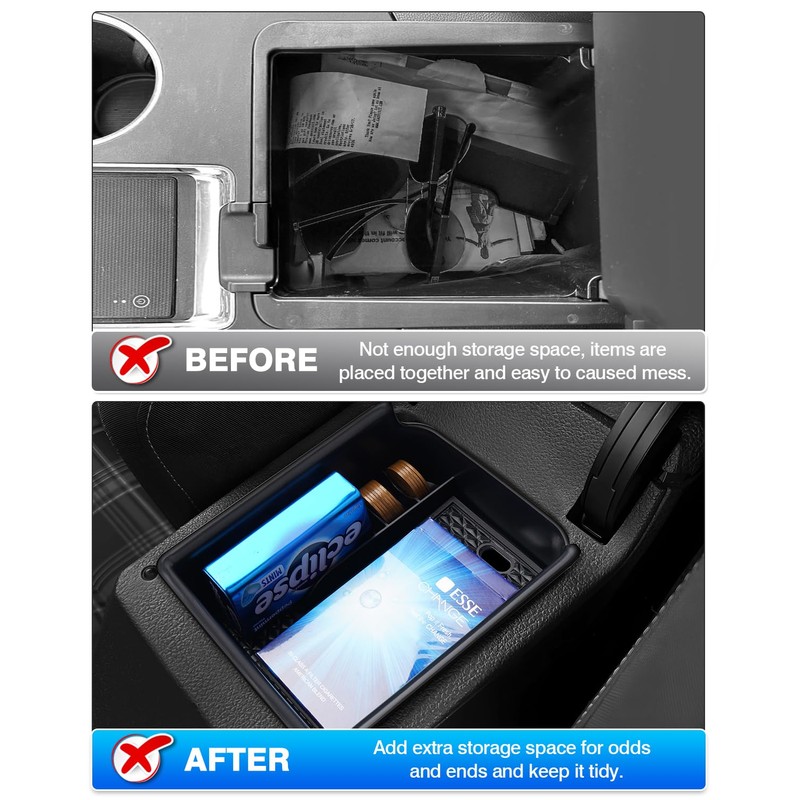 Karltys 2PCS Center Console Organizer Tray for 2022-2025 VW Volkswagen