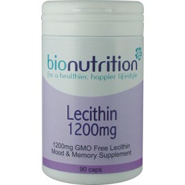 Bio Nutrition Lecithin 1200mg : Sleep, Mood and Memory Supplement : 90 caps