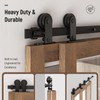 CCJH 4-20FT Bypass Sliding Barn Door Hardware Kit Single Track