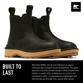 Sorel Women's Hi-Line Chelsea Boots - Black, Elk - Size 8.5