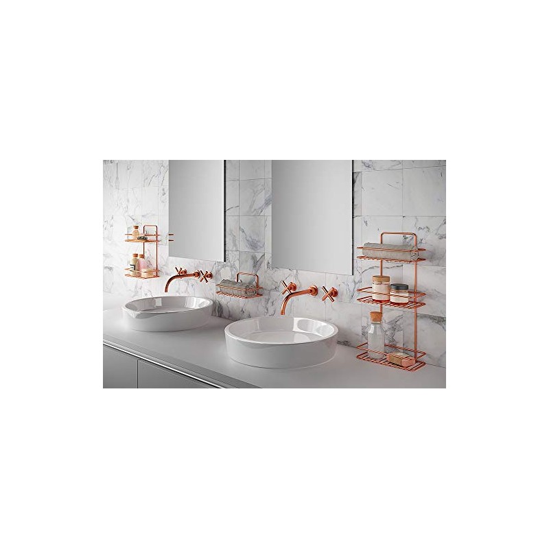Metaltex Reflex Copper-Wall Shelf, 1 Floor, 11 x 26 x