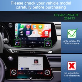 Jinmanyuan Tempered Glass Screen Protector,Compatible with Lexus 2023-2024 RX 350 /350H 450H 500H 14-inch High Definition 9H Hardness (Not Fit for 9.8Inch) Accessories