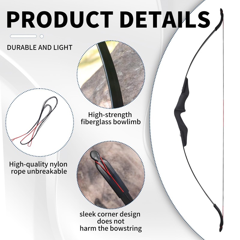 Adult Recurve Bow Can Be Used On Both Hands. The