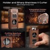 Torch Lighter with Cutter, Punch, Holder, Draw Enhancer Tool, and