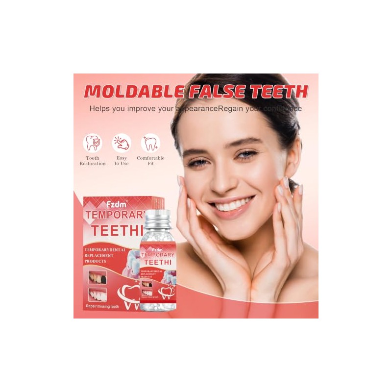 2pcs Missing Tooth Replacement Kit, Denture Repair Kit, Dental Impression