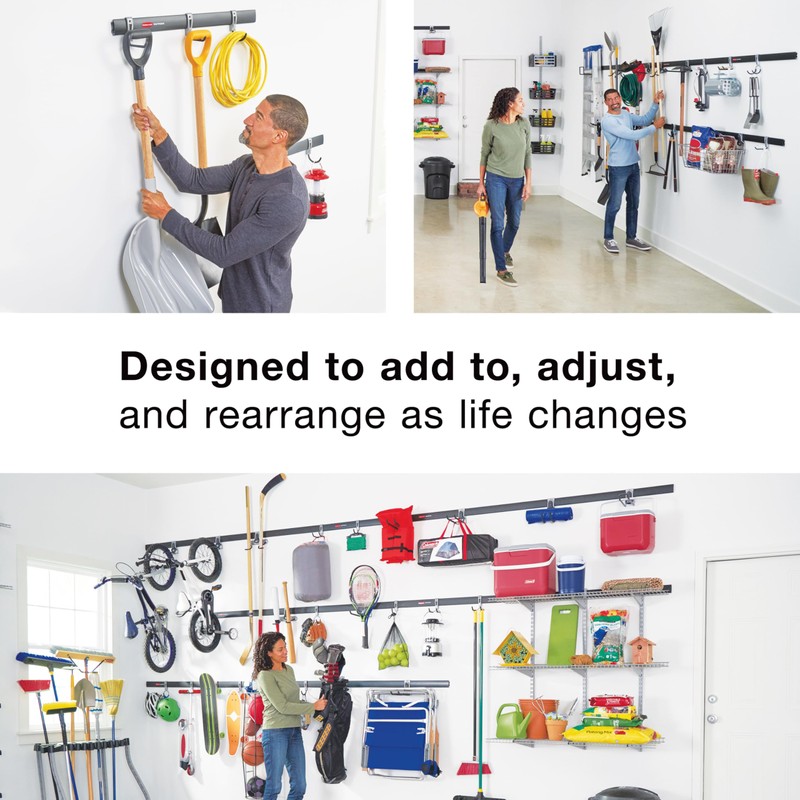Rubbermaid FastTrack Garage Storage System Tool Hanging Kit, Wall Mount