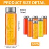 Wopgrty 6 Pack 20oz glass juice bottles with lids, Wide