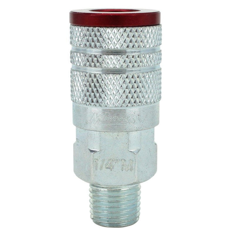 ColorFit by Milton 716MC Pneumatic Couplers - (M-Style, Red) -