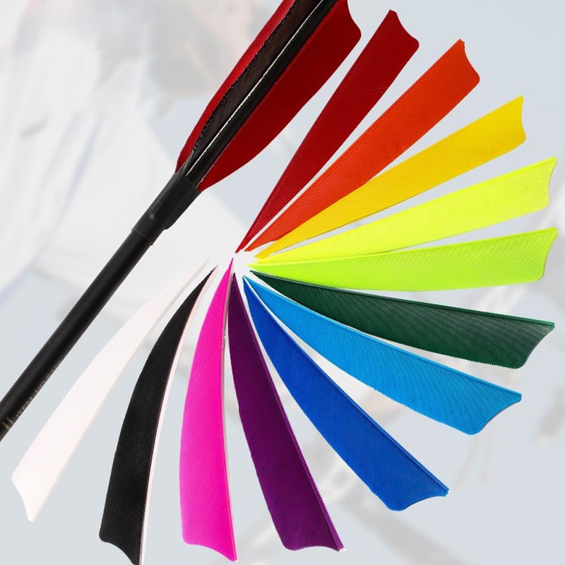 Sarini 3 Inch Simulated Shield Shape Arrow-Feather,Hunting Fletches Arrow Wing