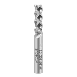 AYCHOLIZ Carbide Square End Mill - 3 Flute 10mm Milling Cutter - High Feed U-Type Design - for Roughing and Finishing - for Milling Aluminum Applications – Professional Mill Bits Sets