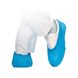 MIRAFLORES ORIGINAL 100 blaue Einweg-Überschuhe - erhaben - mit elastischen Knöchel - für Schönheitssalons, Wellness, Ärzte, SPA, Pflegeheime, Restaurants, Reinigung