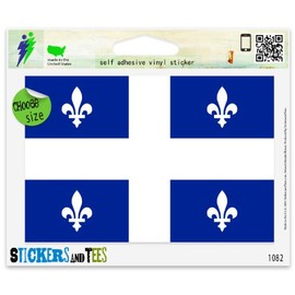 Quebec Canada Flag Vinyl Car Bumper Window Sticker 3" x 2"