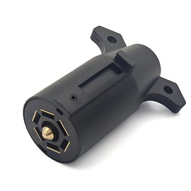 PKDOAX 7 Pin Trailer Plug 12V, Trailer Side Male End 7 Pin Trailer Connector 7 Blade Trailer Connector, Heavy Duty 7 Way Trailer Plug for RV Boat Trailer