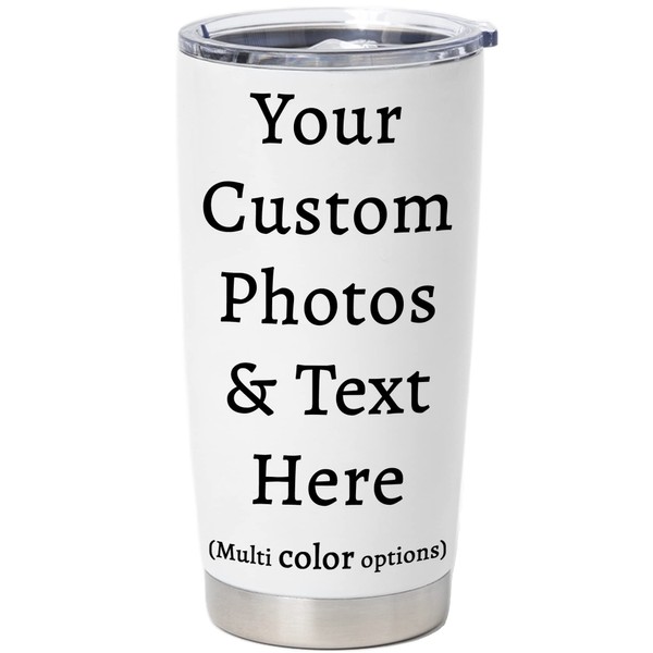 Personalized 20 oz Tumbler, Add Your Name Quote or Photo