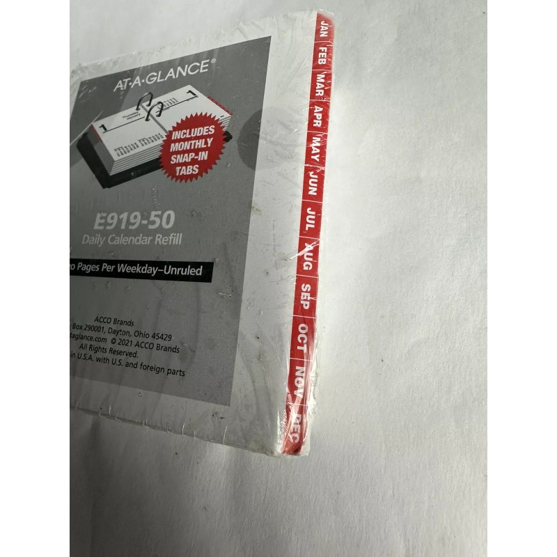 AT-A-GLANCE 2023 Compact Daily Loose-Leaf Desk Calendar Refill Mini 3