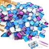 400g Mixed Shapes Glass Mosaic Tiles for Crafts Crystal Craft