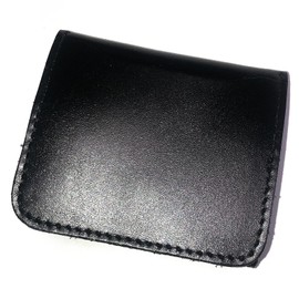 Leather Workshop Sato, Made in Japan, Genuine Leather, Box Type, Coin Purse, Men's, Women's, Small, Compact, Cowhide Leather, Made in Japan, Black
