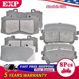 EXPPOWER Front Rear Ceramic Brake Pads for Chevy Colorado 2015-2017 2.5L 2.8L 3.6L