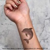 4 x 'Friendly Dolphin' Temporary Tattoos - Water Resistant, Skin-Safe,