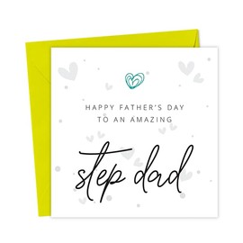 Happy Fathers Day to an amazing Step Dad Card | Cute Greeting Cards Sweet Love For Daddy