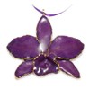 Preserved Orchid Christmas Ornament, Purple