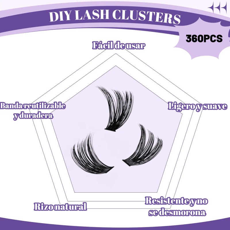 Pro Pestañas Extensions Kit 60d 80d 8-16 Mm