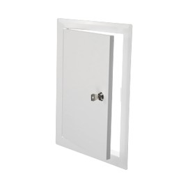 Vent Systems 8" x 12" Inch Lockable Metal Access Panel with Key - Access Door for Inspection, Plumbing and Electrical Utility Service - Drywall, Wall and Ceiling Mount Wall Plate - Crawl Space