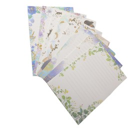 DOITOOL 8 Sets Vintage Letter Writing Paper Decorative Stationery with Floral Night Nature Designs for Poetry Notes Messages for Writing Enthusiasts
