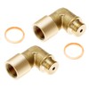 90 Degree Brass Extension Spacer, Angled Oxygen Sensor Extender Adapter