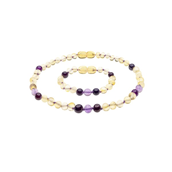 AmberSky Genuine Amber Necklace and Bracelet from Baltic Sea Made