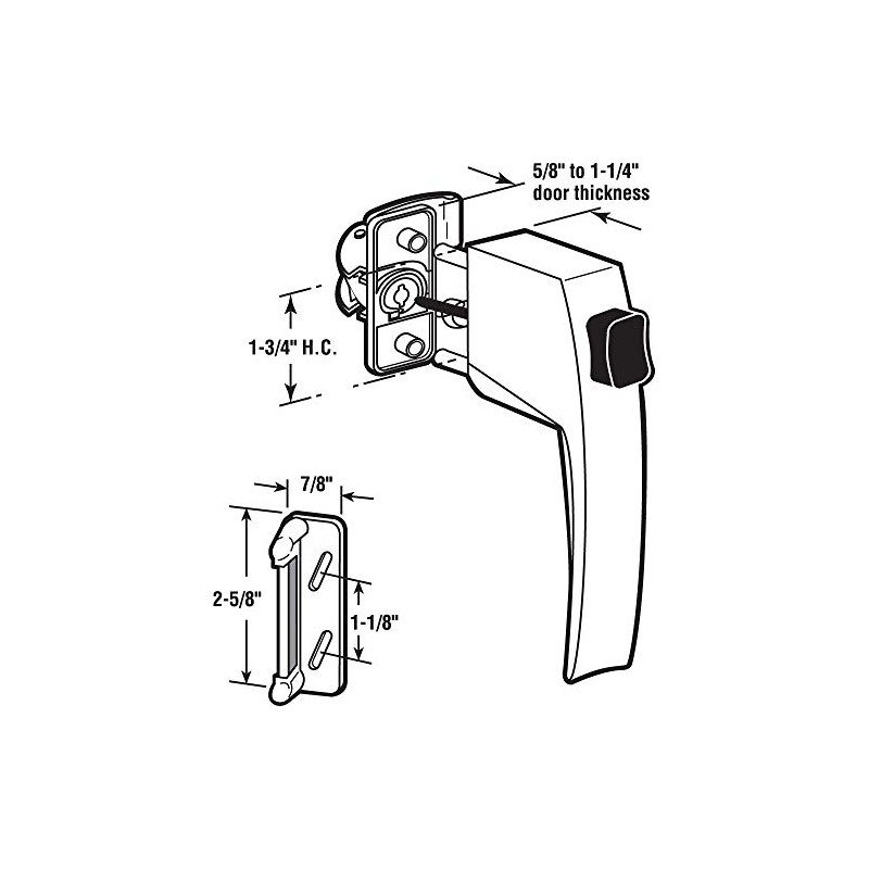 Prime-Line MP5007 Push Button Screen/Storm Door Latch Set, Black (1