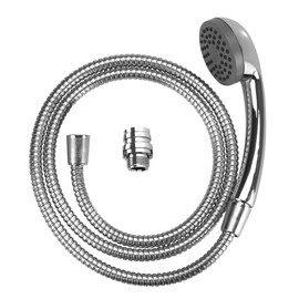 WENKO 22866100 Shower for handbasin - Mobile hand shower with stainless steel shower hose, Acrylonitrile-Butadiene-Styrene (ABS), 170 x 3.5 x 6.5 cm, Silver shiny