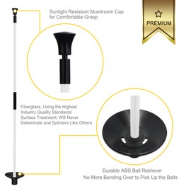 KINGTOP Golf Flagstick Mini, Practice Putting Green Flag Stick for Yard, Pole | Pin | Flagpole, Portable 2-Section Design, 3 Foot, 1-Pack, White