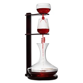 Wine Tower Decanting & Aerator Set by The Wine Savant - Unique Wine Decanter - 3 Aerating Parts - Upper, Middle & Lower Aerators - Whisky & Wines Carafe, Proven to Enhance & Improves Flavor & Aromas