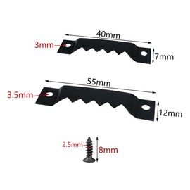 Gotetiso Pack of 100 Picture Frame Holders with 200 Screws Picture Hangers Prong Hanger Picture Hooks Black Frame Hanger Sawtooth Hanger 2 Sizes with Compartment Box