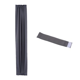 PATIKIL Blackout Door Curtain, 25 Inch W x 72 Inch L French Window Door Half Curtain Thermal Insulated Blackout Shades with Adjustable Tie Back for Kitchen Home, 1 Panel, Dark Gray