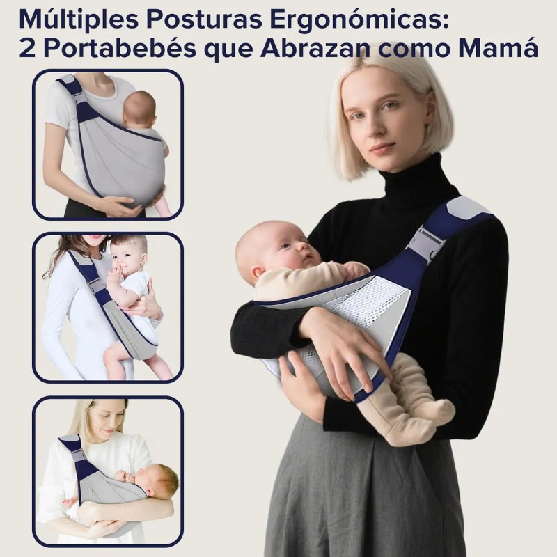 Cangurera Portabebés Ergonómico 2 Pcs Transpirable Canguro